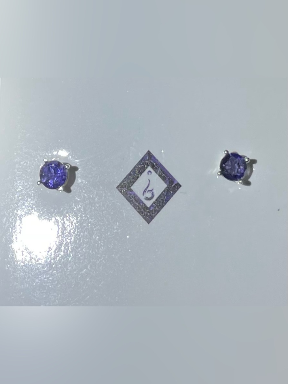 Iolite stud earrings